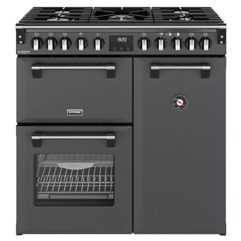 Stoves ST DX RCA RICH 90DF AGR Richmond Deluxe 90cm Dual Fuel Range Cooker in Anthracite Grey A Rated
