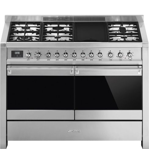 Smeg A4-81 120cm Opera Dual Fuel Range Cooker Stainless Steel