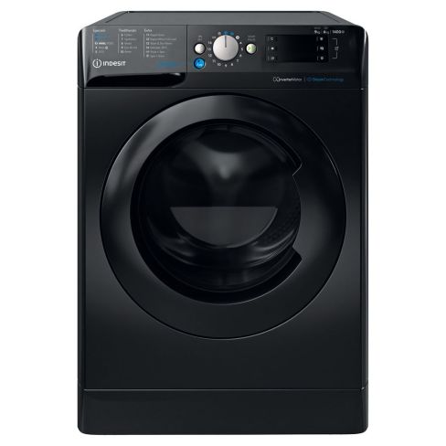 Indesit BDE96436KVUK Push&Go Washer-Dryer 9+6Kg 1400Spin Black With Ariel Pods And Steam Cycles