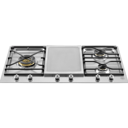 Bertazzoni PM3630GX Segmented 90cm Gas Hob with 3 burners and electric griddle