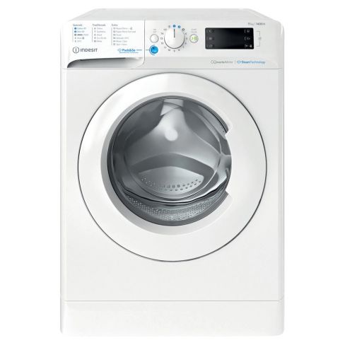 Indesit BWE111496XWVUK Freestanding 11kg 1400rpm Push&Go Washing Machine in White A Rated