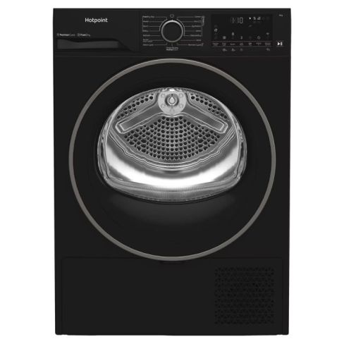 Hotpoint CHD94MBBSUK Fabric Care 9KG - 60cm Heat Pump Tumble Dryer with HomeWhiz Black A+++ Rated