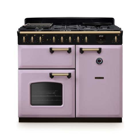 Rangemaster CLDL100DFPHTH/AB1 Classic Deluxe  100 DF Dual Fuel Range Cooker Heather Antique Brass