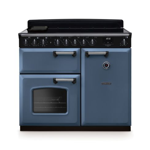 Rangemaster CLDL100EIPSTB/CM1 Classic Deluxe 100cm Induction Range Cooker Stone Blue/Chrome