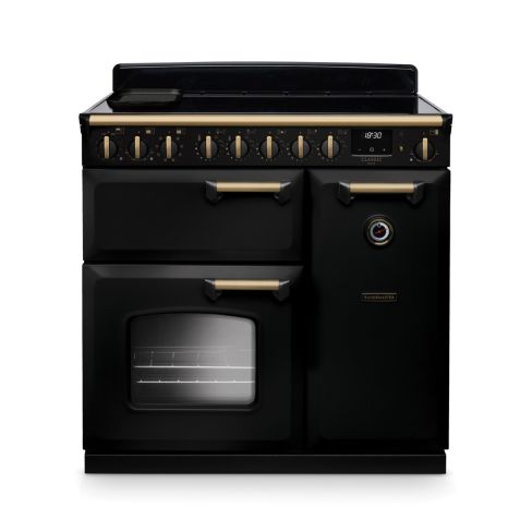 Rangemaster CLDL90EIPGBL/AB1 Classic Deluxe 90cm Induction Range Cooker Black/Brass
