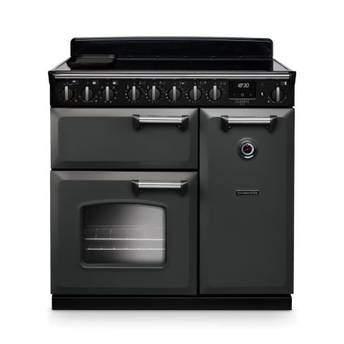Rangemaster CLDL90EIPSLT/CM1 Classic Deluxe 90cm Induction Range Cooker Slate/Chrome