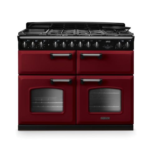 Rangemaster CLDLB110DFPBOR/CM1 Classic Deluxe BC 110 DF Dual Fuel Range Cooker Bordeaux Chrome
