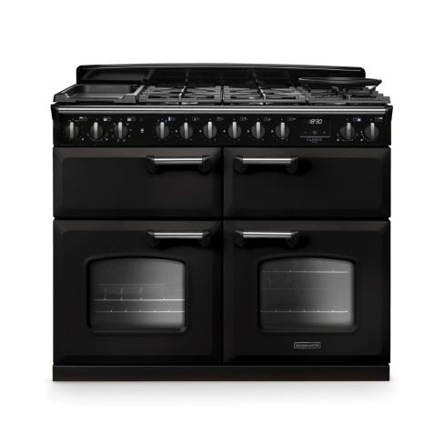 Rangemaster CLDLB110DFPCBL/CM1 Classic Deluxe BC 110 DF Dual Fuel Range Cooker Charcoal Black Chrome