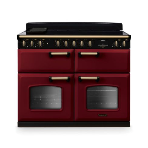 Rangemaster CLDLB110EIPBOR/AB1 Classic Deluxe 110cm BC Induction Range Cooker Bordeaux/Antique Brass
