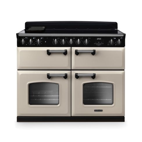 Rangemaster CLDLB110EIPPCR/CM1 Classic Deluxe 110cm BC Induction Range Cooker Pale Cream/Chrome