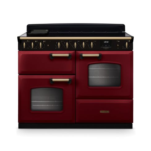 Rangemaster CLDLO110EIPBOR/AB1 Classic Deluxe 110cm OC Induction Range Cooker Bordeaux/Antique Brass