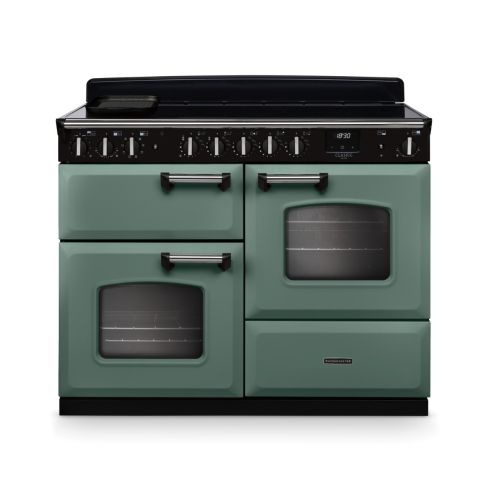 Rangemaster CLDLO110EIPMGR/CM1 Classic Deluxe 110cm OC Induction Range Cooker Mineral Green/Chrome