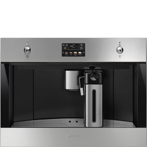 Smeg CMS4303X Classic Automatic 45 cm compact built-in espresso coffee machine in Stainless steel