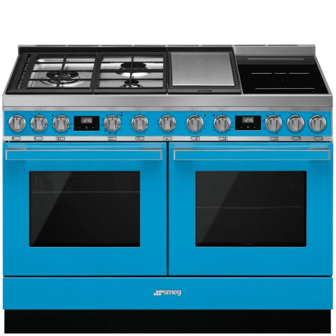 Smeg CPF120IGMPT 120cm Portofino Dual Fuel Range Cooker With Mix Hob Turquoise