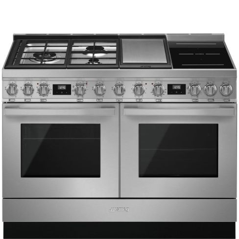Smeg CPF120IGMPX 120cm Portofino Dual Fuel Range Cooker With Mixed Hob Stainless Steel