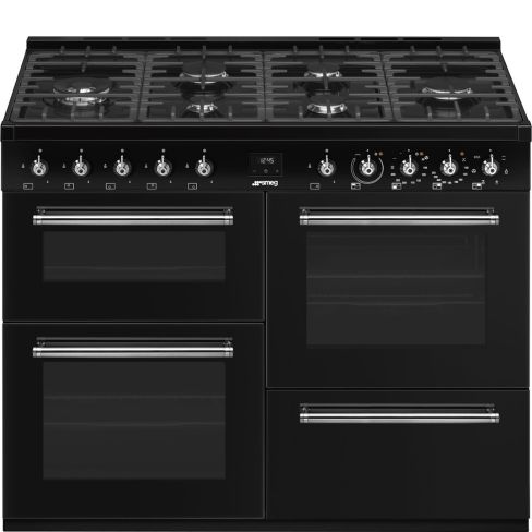 Smeg CX113GMBL 110cm Concert Dual Fuel Triple Cavity Range Cooker