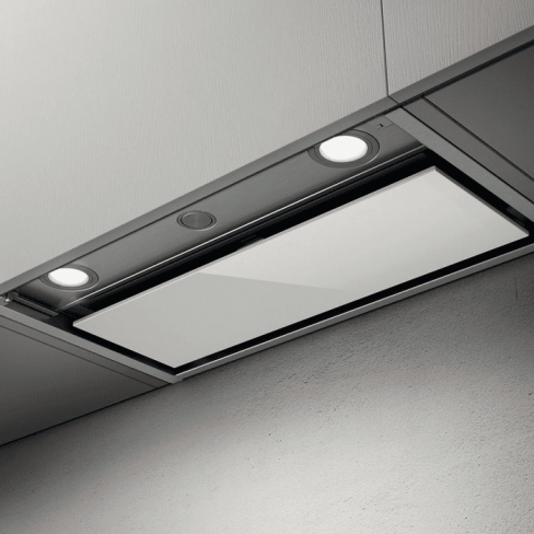 Elica BOXIN-HE-120 120cm Wide Integrated Hood - White Glass / Stainless Steel - B Rated