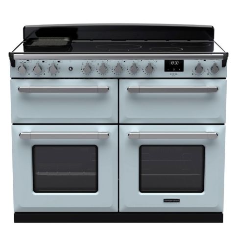 Rangemaster ESDLB110EIPMSB/CM1 110cm Wide Induction Range Cooker ESTEL DLX BC - Misty Blue /Chrome - A Rated