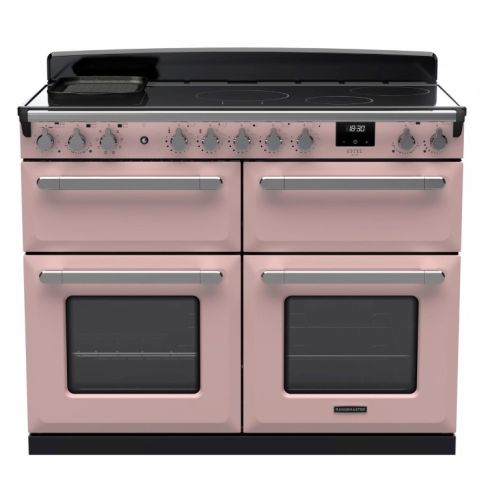 Rangemaster ESDLB110EIPPPK/CM1 110cm Wide Induction Range Cooker ESTEL DLX BC - Pale Pink /Chrome - A Rated