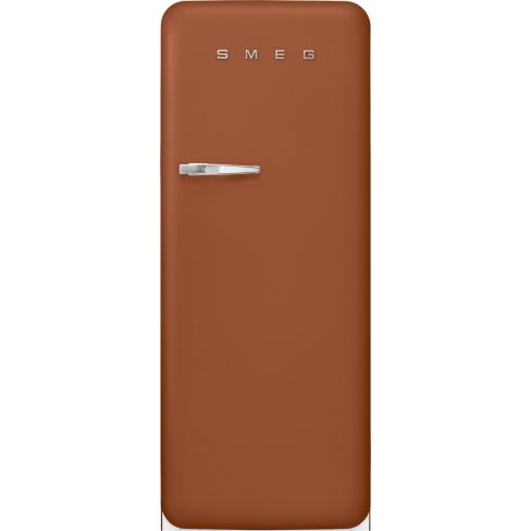 Smeg FAB28RDRU6 60cm Retro Free Standing Fridge With Ice Box in Rust Effect, Right hand hinge