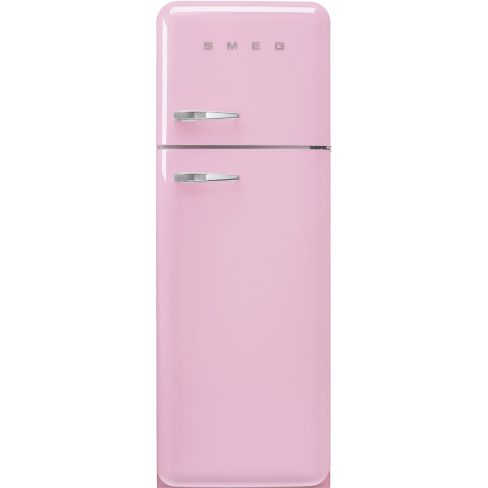 Smeg FAB30RPK6UK Static Fridge Freezer, 80/20, Pink, C Rated