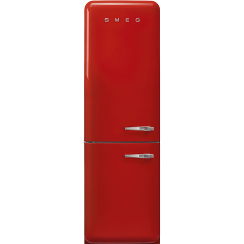 Smeg FAB32LRD6UK No Frost Fridge Freezer, 50s Style, Red, C Rated
