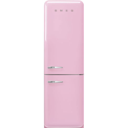 Smeg FAB32RPK6UK No Frost Fridge Freezer, 50s Style, Pink, C Rated