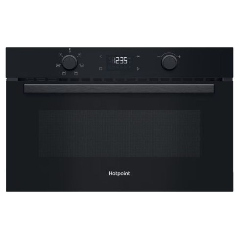 Hotpoint HPD254CRBUK Built In 38cm High Microwave and Grill in Black