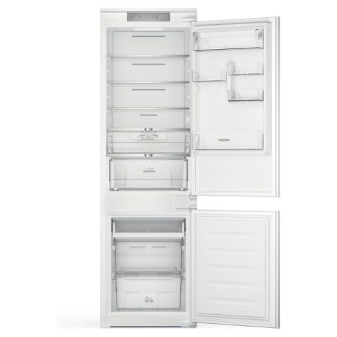 Hotpoint HTC18T322 Total No Frost Integrated Fridge Freezer, Active Fresh, MultiCool Flow, Sliding Hinge, 70/30, E Rated
