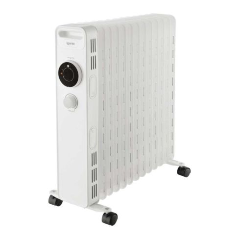 igenix IG2625 Oil Filled Radiator, 2.5kW/2500W, Overheat Protection, White