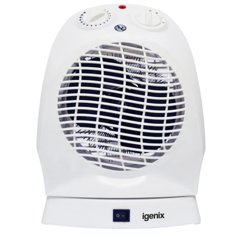 igenix IGHF03051W 2kW Oscillating Fan Heater White