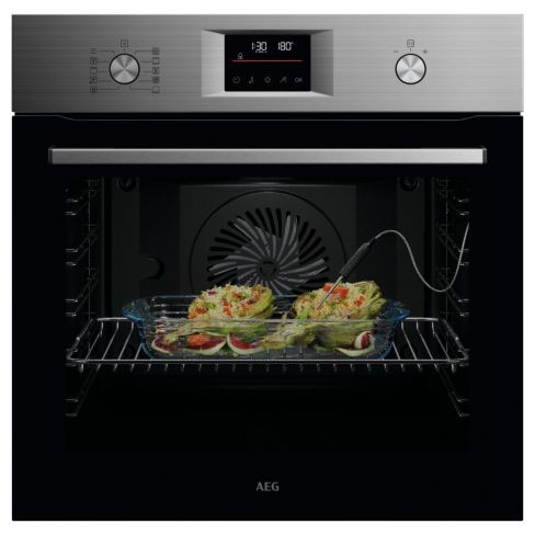 AEG OS6AB50AM 6000 Series SenseCook Built-in Single Oven Stainless Steel A+ Rated