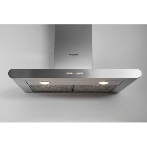 Hotpoint PHC67FLBIX 60cm Chimney Cooker Hood in Inox