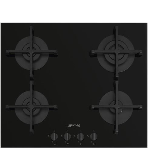 Smeg PV264B Gas On Glass Hob