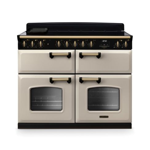 Rangemaster CLDLB110EIPPCR/AB1 Classic Deluxe 110cm BC Induction Range Cooker Pale Cream/Antique Brass