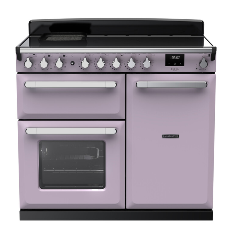 Rangemaster ESDL100EIPHTH/CM1 100cm Wide Induction Range Cooker - Heather /Chrome - A Rated