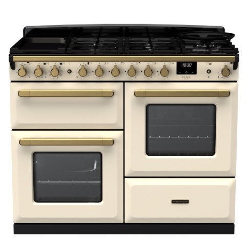 Rangemaster ESDLO110DFPPCR/AB1 110cm Dual Fuel Range Cooker OC Palr Cream /Antique Brass A-Rated