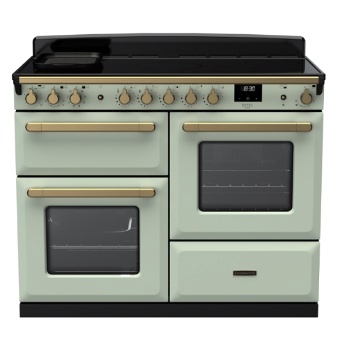 Rangemaster ESDLO110EIPMNT/AB1 110cm Wide Induction Range Cooker OC - Mint / Antique Brass - A Rated
