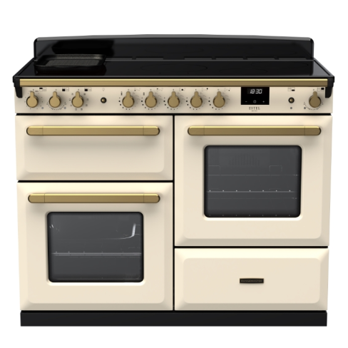 Rangemaster ESDLO110EIPPCR/AB1 110cm Wide Induction Range Cooker OC - Pale Cream / Antique Brass - A Rated