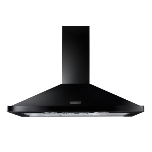 Rangemaster RHDC100BL/C 100Cm  Chimney Hood Black  - Chrome Badge