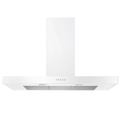 Rangemaster UHDF100WH/ 100Cm Flat Chimney Hood White
