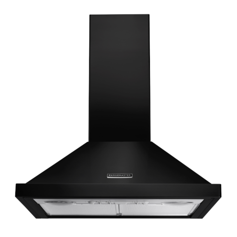 Rangemaster RHDC60BL/C 60Cm  Chimney Hood Black  - Chrome Badge