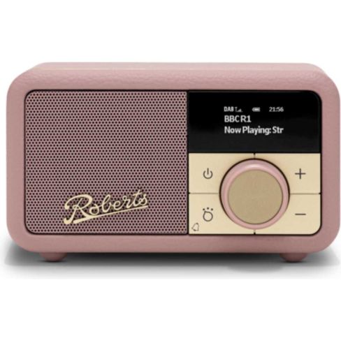 Roberts-Radio REV-PETITE2DP Revival Petite 2 DAB/DAB+/FM Bluetooth Portable Radio - Dusky Pink