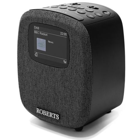 Roberts-Radio ORTUS5BK FM/DAB/DAB+ Digital Clock Radio with Bluetooth, Alarms and Colour Display, Black