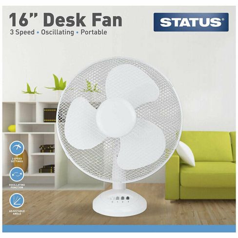 Status International Ltd S16DESKFAN1PKB Cooling Fan