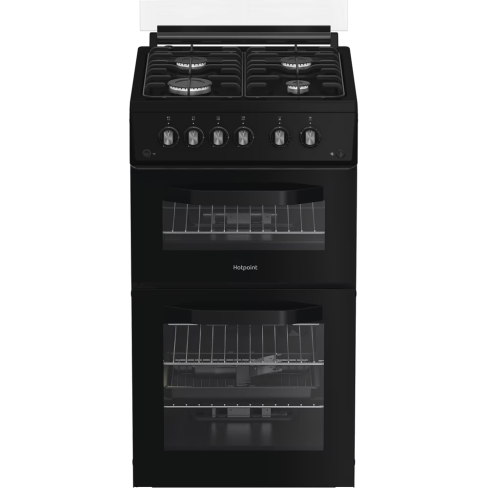 Hotpoint HDG5GCB 50cm Freestanding Gas Cooker - Black
