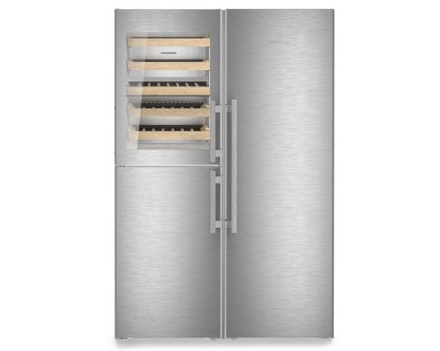 Liebherr XRCST5295 120cm Wide American Style Fridge Freezer, Plumbed, Stainless Steel,