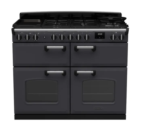 Rangemaster CLDLB110DFPSLT/CM1 Classic Deluxe BC 110 DF Dual Fuel Range Cooker Slate Chrome