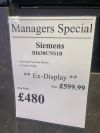 Siemens BI630CNS1B Warming Drawer