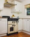 Rangemaster CDL100DFFCR/B Classic Deluxe 100cm Wide Dual Fuel Freestanding Range Cooker In Cream  Brass Trim